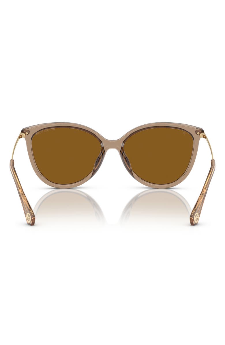 Michael Kors Dupont 58mm Polarized Cat Eye Sunglasses, Alternate, color, Brown Transparent/ Brown Polar