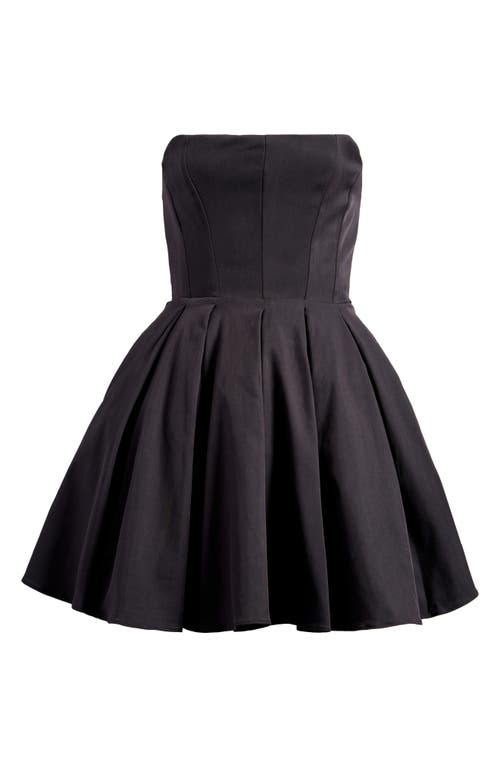 House Of Cb Emmanuela Strapless Fit & Flare Cocktail Dress In Black