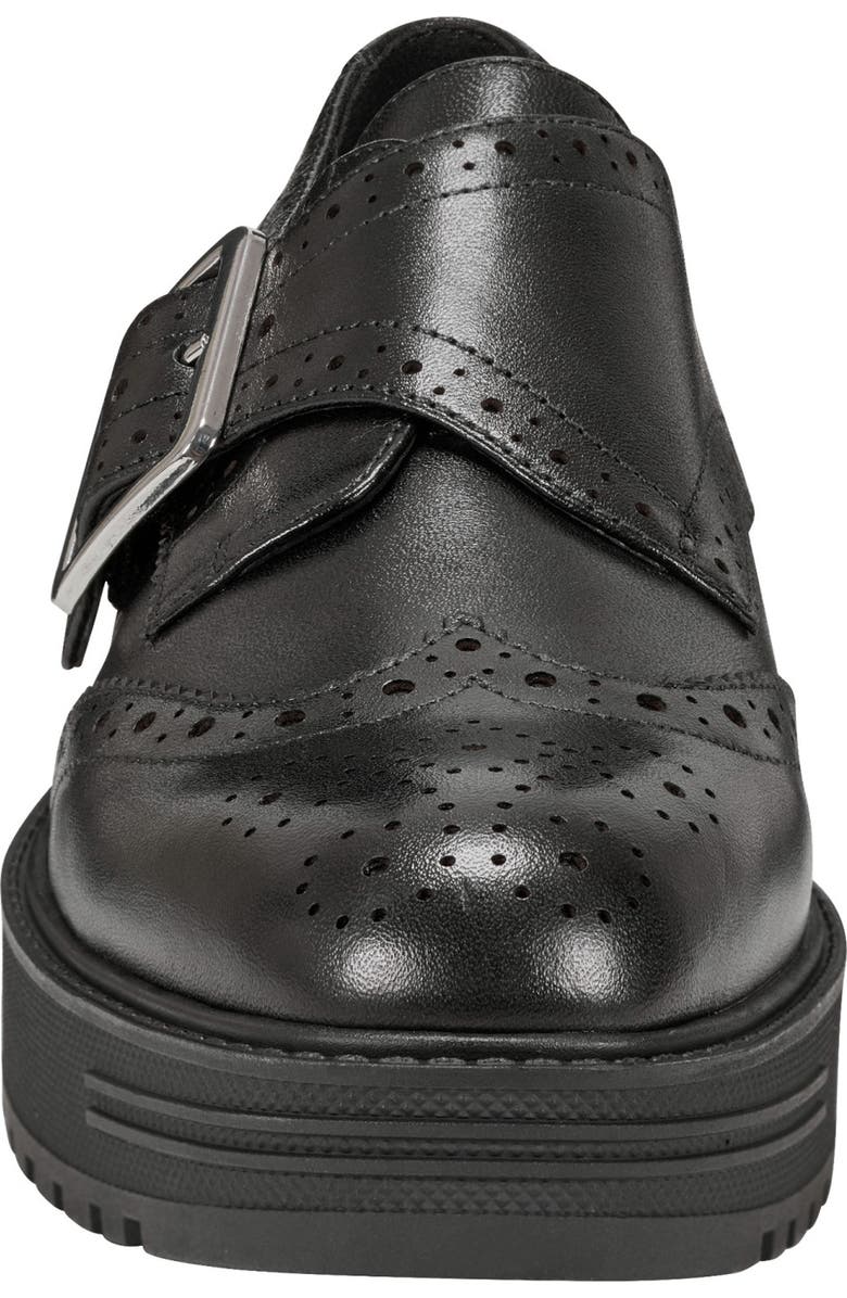 Marc Fisher LTD Remona Wingtip Monk Strap Platform Loafer, Alternate, color, Black