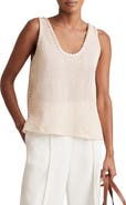 Reiss Carla Whipstitch Trim Open Stitch Tank