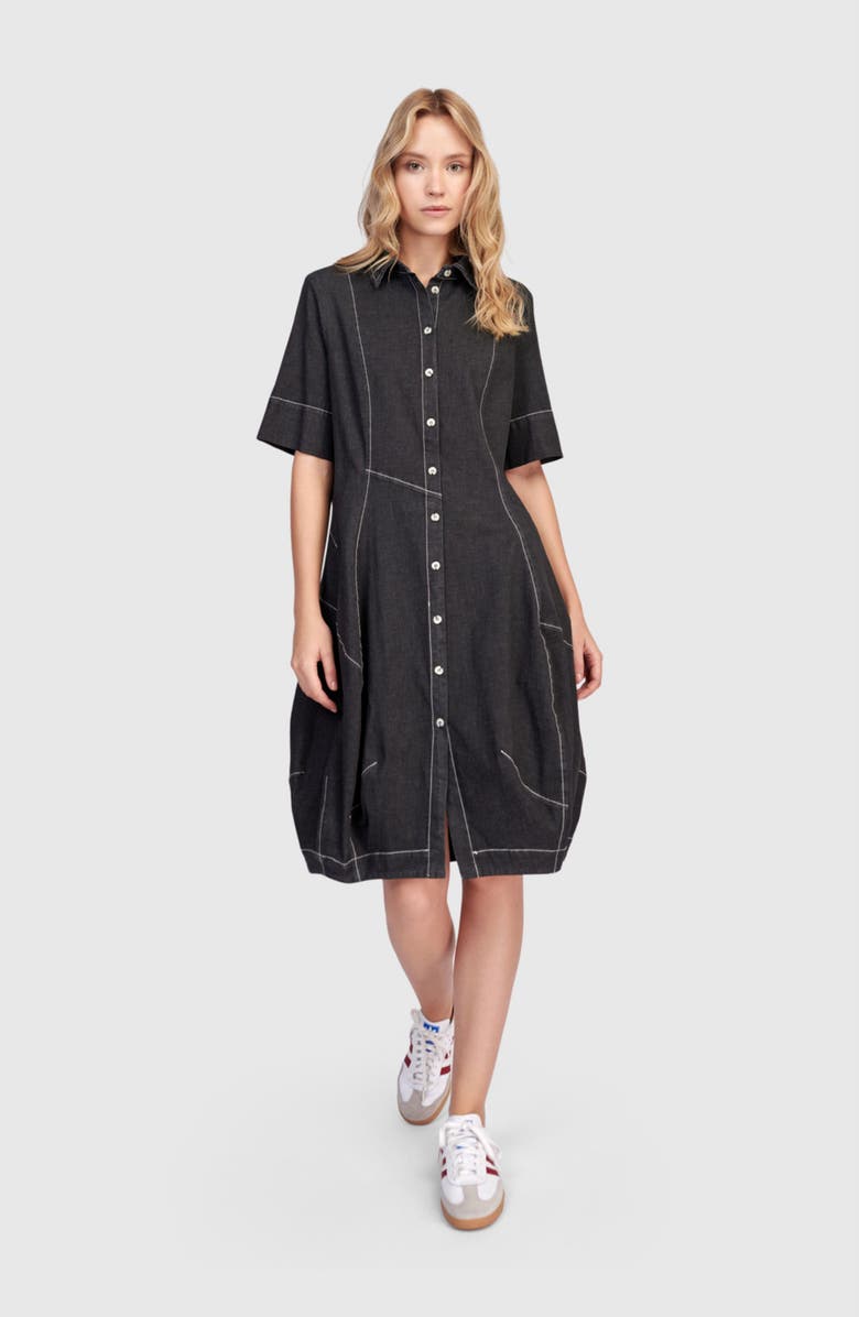 Alembika Barbie Wonderful Shirt Dress, Alternate, color, Black Denim