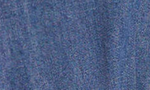 Boden Front Zip Long Sleeve Denim Maxi Dress In Green