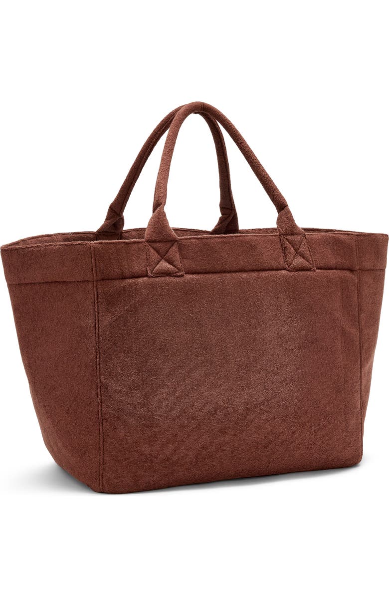 Ganni XXL Beach Resort Shopper, Alternate, color, Chicory Coffee