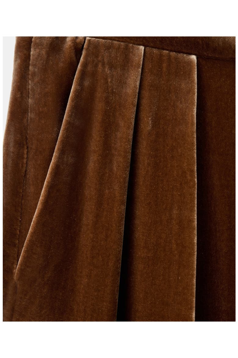 Straight Leg Velvet Pants, Alternate, color, CARAMEL