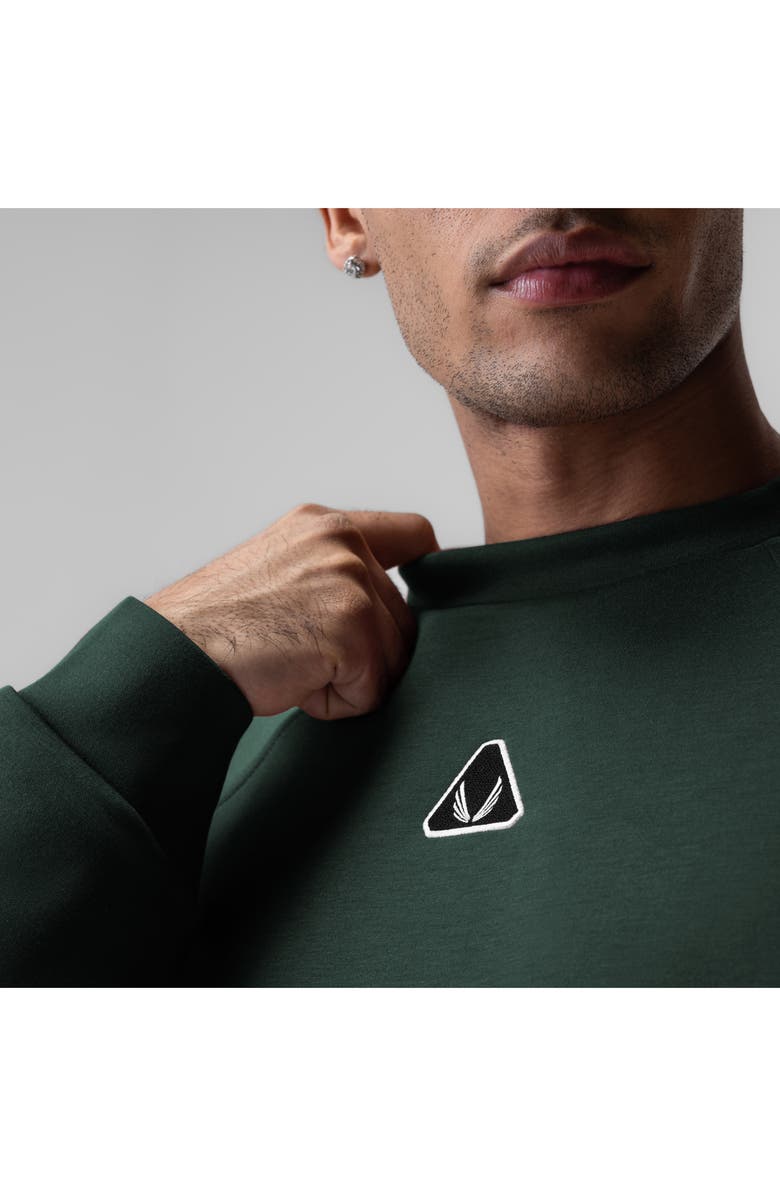 ASRV Dri-Core Oversize Crewneck Sweatshirt, Alternate, color, Forest Green