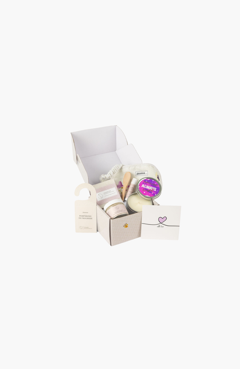 Lizush Thank You Bath & Body Gift Set Spa Box, Main, color, NO COLOR