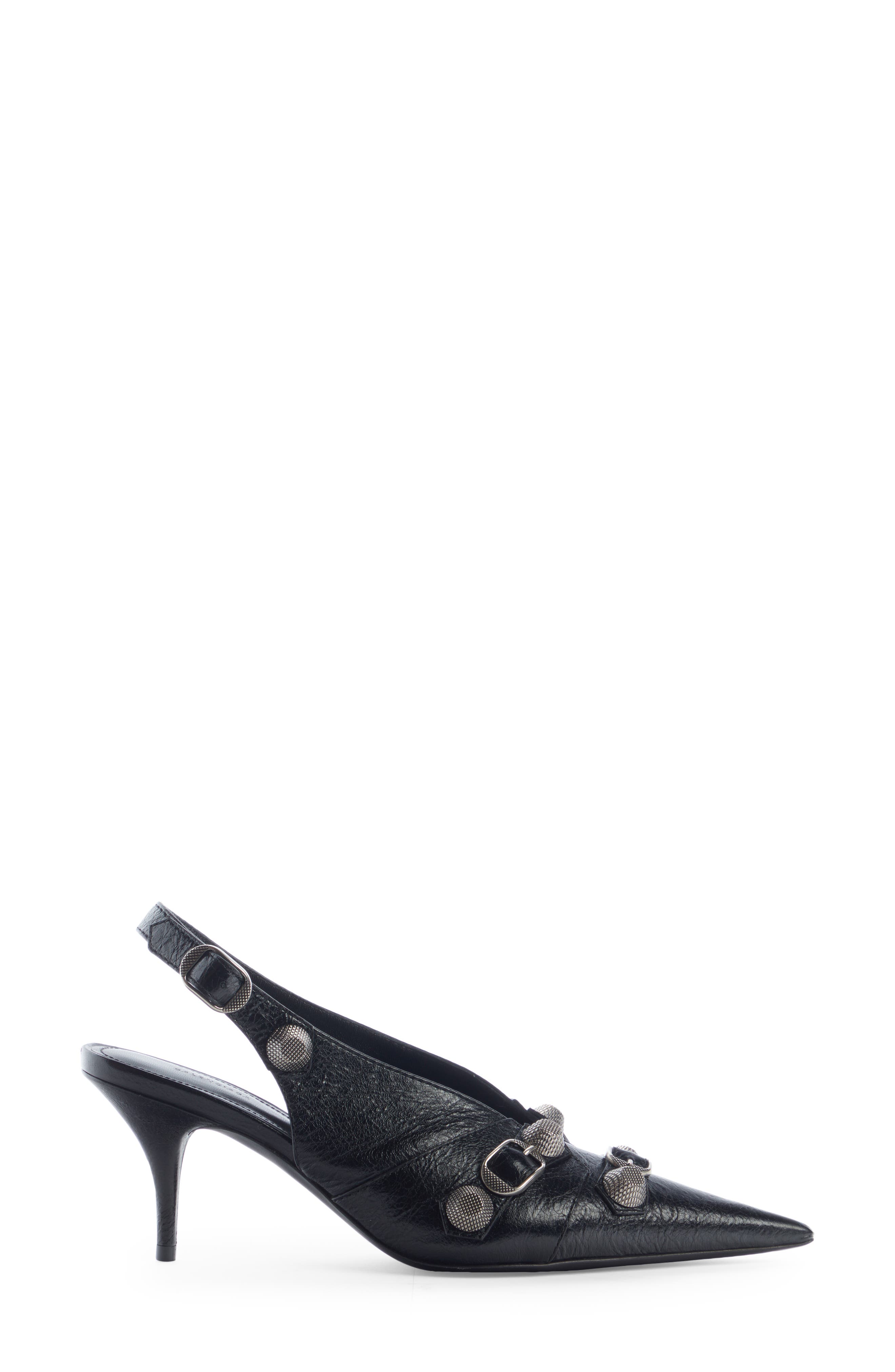 Balenciaga Cagole Pointed Toe Slingback Pump, Alternate, color, 