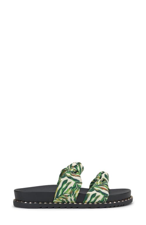 Jessica Simpson Caralyna Platform Slide Sandal In Green Multi