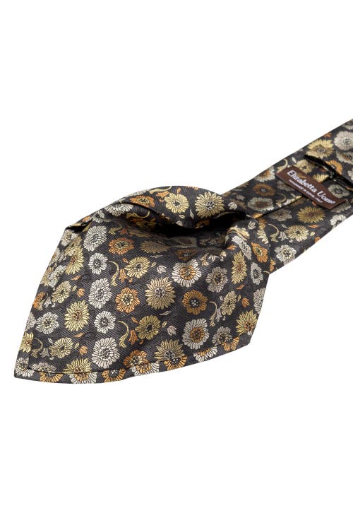 Elizabetta Pergola - Extra Long Silk Jacquard Tie For Men In Yellow