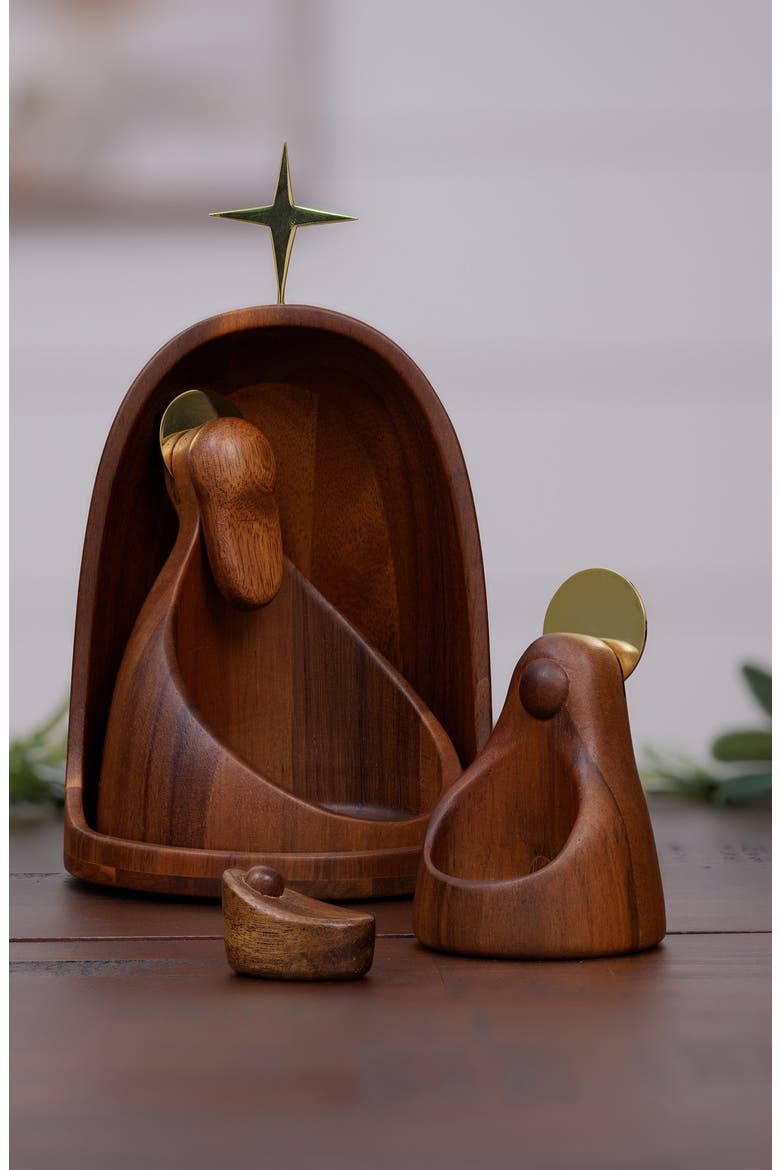 Nesting Nativity Scene, Alternate, color, BROWN