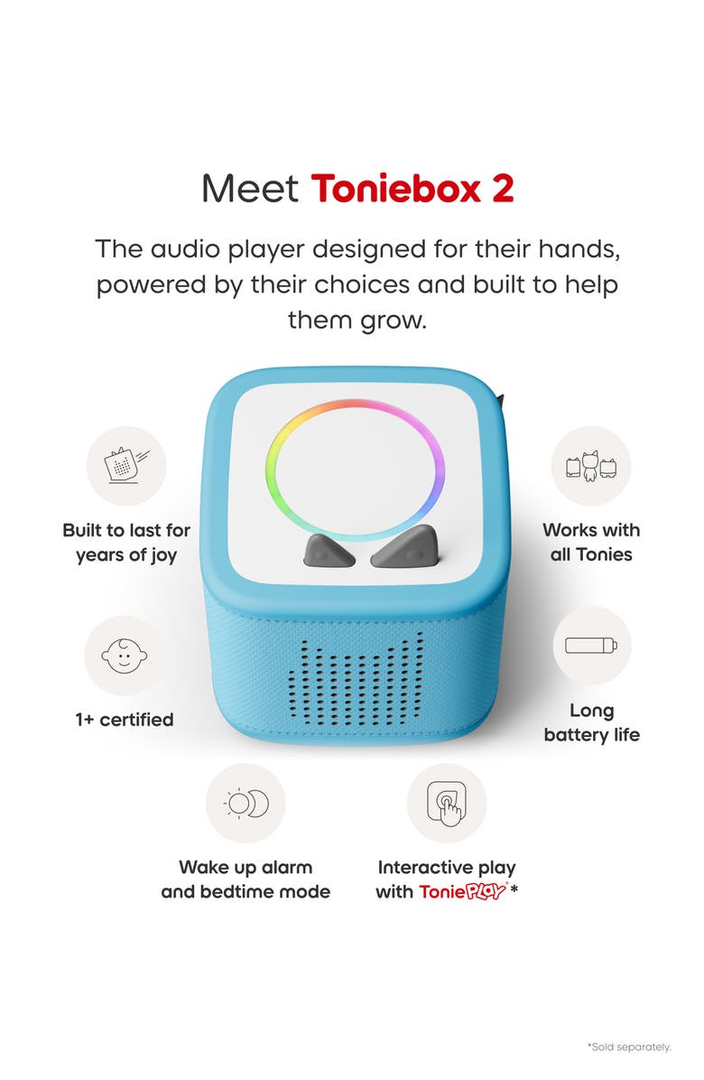 tonies Toniebox 2 Sesame Street Bundle—English, Alternate, color, Sky Blue