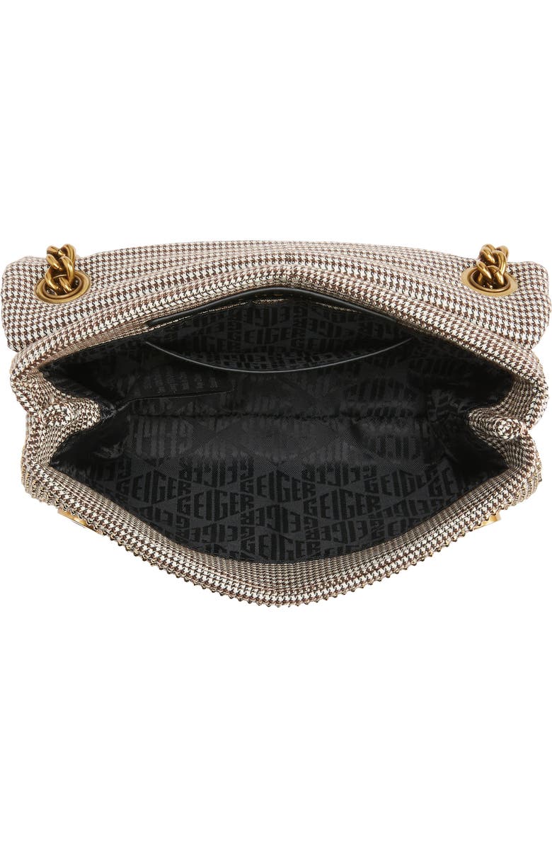 Kurt Geiger London Mini Kensington Tweed Crossbody Bag, Alternate, color, Dark Beige