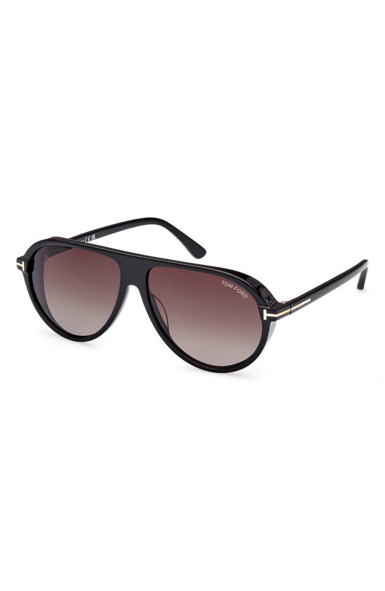 TOM FORD Marcus 60mm Gradient Pilot Sunglasses, Alternate, color,