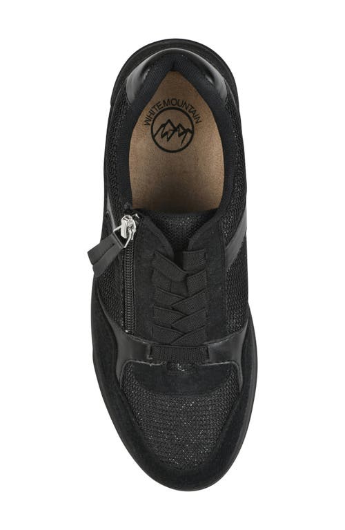 Cliffs By White Mountain Uplit Zip Sneaker In Black Black Multi