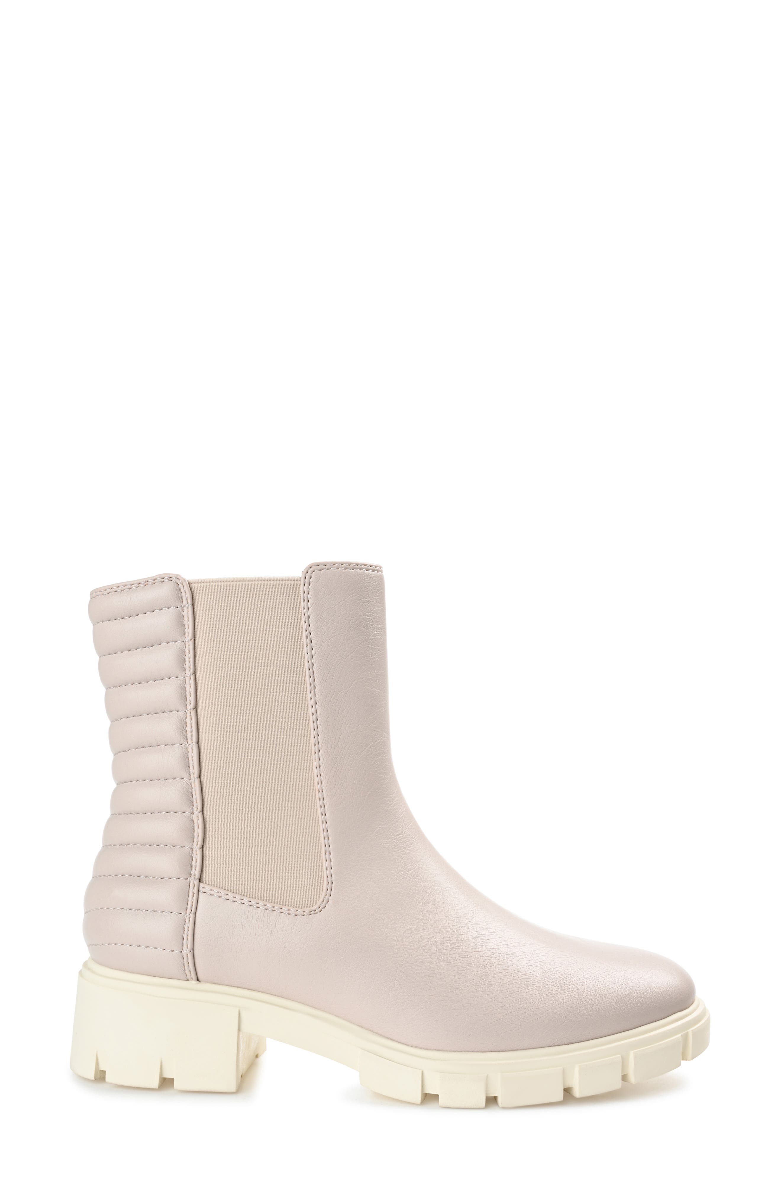 Journee Collection Tatiana Lug Sole Chelsea Boot, Alternate, color, Stone