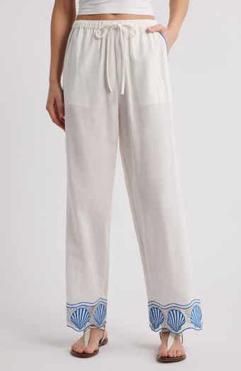 Rails Tildi Shell Embroidered Cotton & Linen Pants