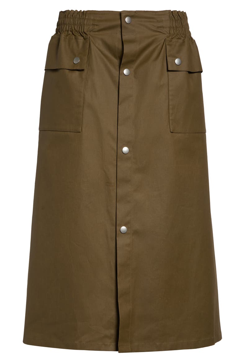 Stretch Cotton Midi Skirt, Main, color, KHAKI