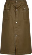 MM6 Maison Margiela Stretch Cotton Midi Skirt