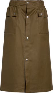 MM6 Maison Margiela Stretch Cotton Midi Skirt