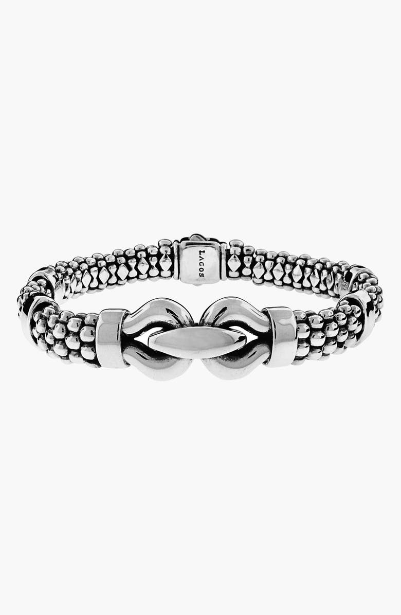 LAGOS Derby Caviar Rope Bracelet, Alternate, color, Sterling Silver