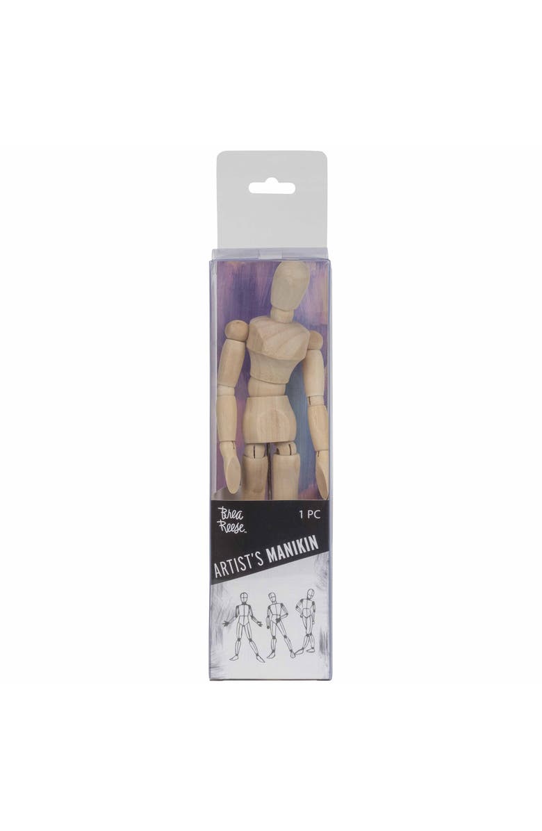 Brea Reese Wooden Artist Manikin 1Pc Posable Drawing Reference, Main, color, Multicolored