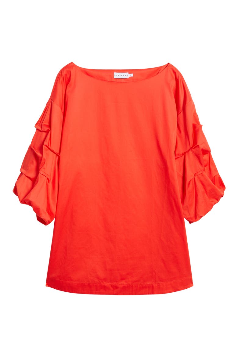 Balia Cotton Popover Top, Alternate, color, POPPY RED