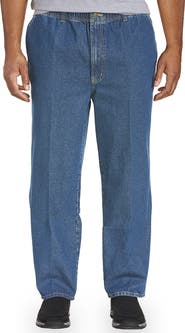 Harbor Bay by DXL Big & Tall Full-Elastic Waist Jeans