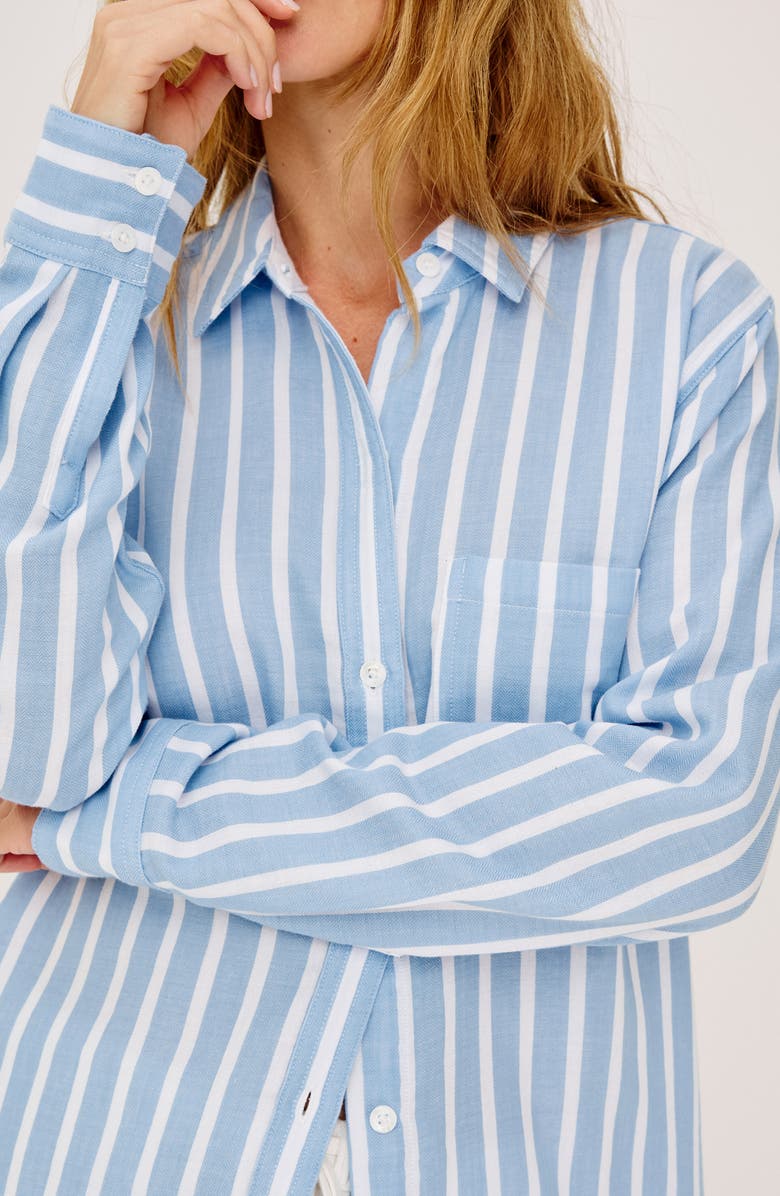 Rails Freeman Cotton Button-Up Shirt, Alternate, color, Saltwater Stripe