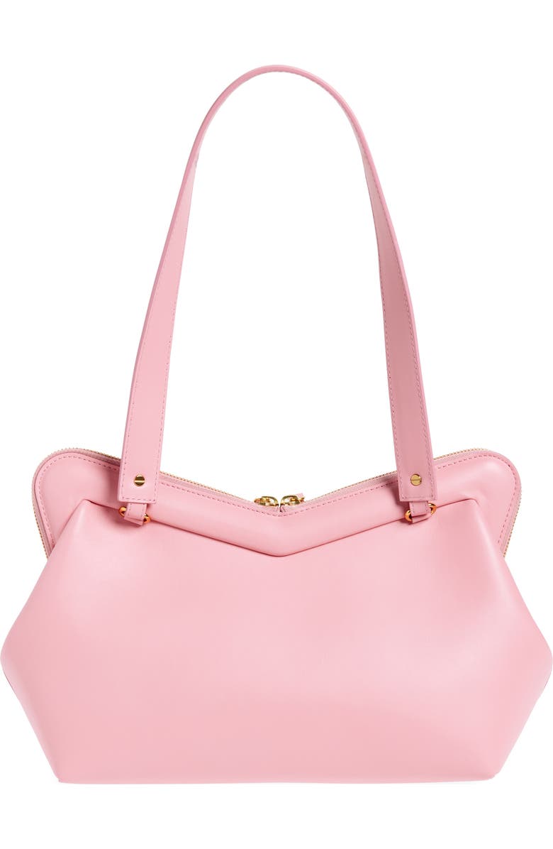 Mansur Gavriel M Frame Leather Shoulder Bag, Alternate, color, Flamingo