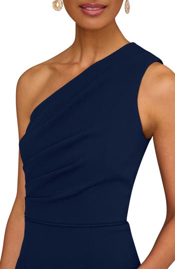 Tiered One-Shoulder Ballgown