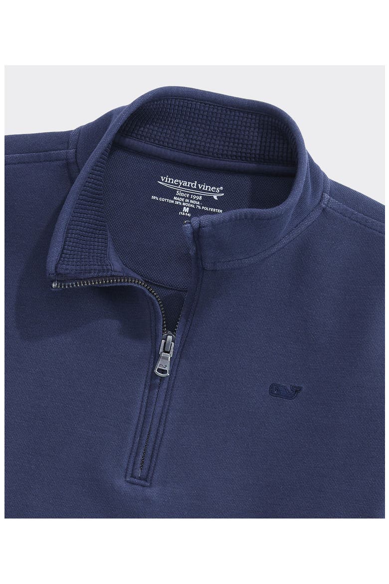 Kids' Coastline Garment Dyed Quarter Zip Pullover, Alternate, color, NAUTICAL NAVY