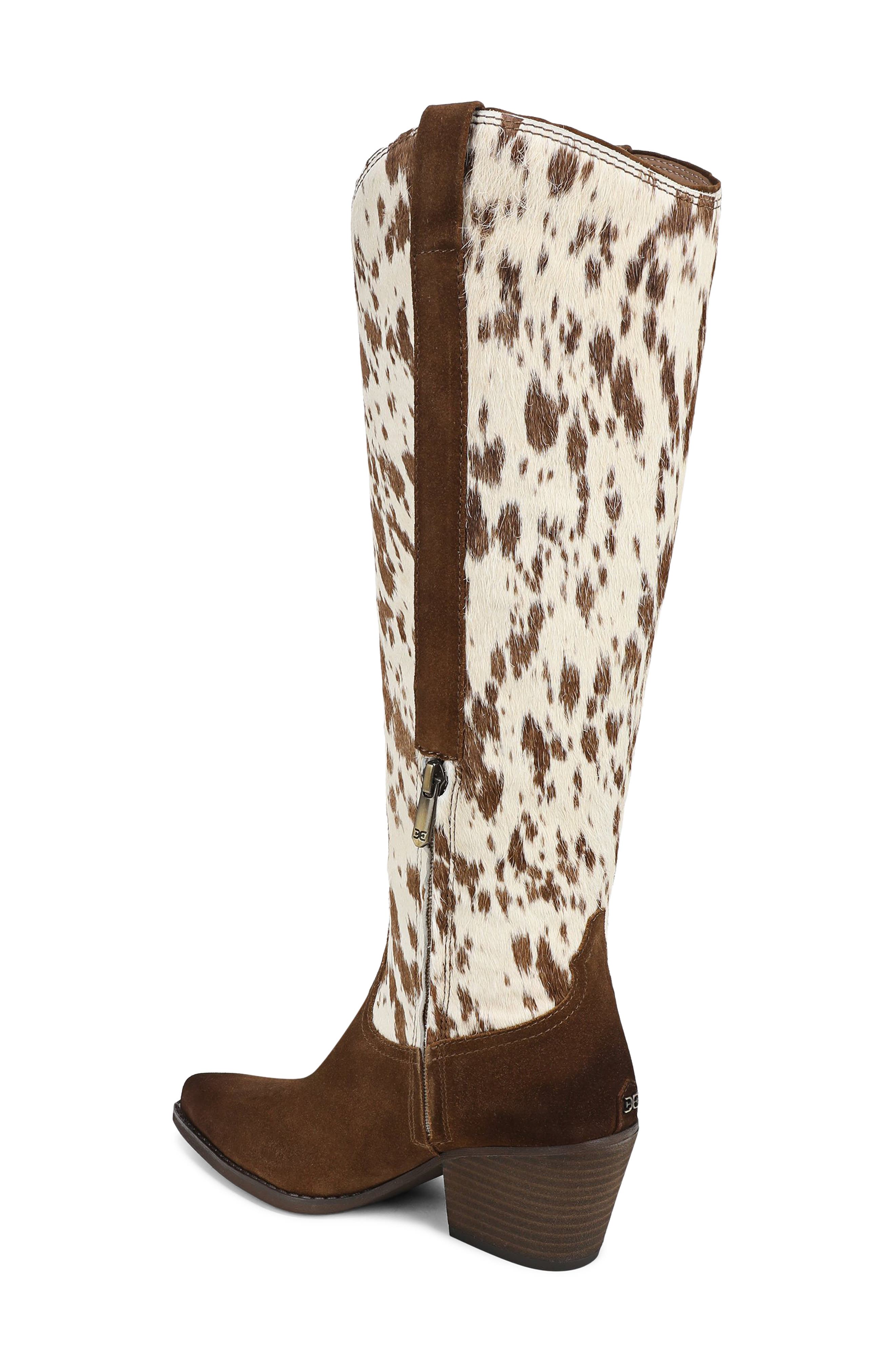 Wyatt Knee High Western Boot, Alternate, color, WARM NUTMEG/ TAUPE/ IVORY