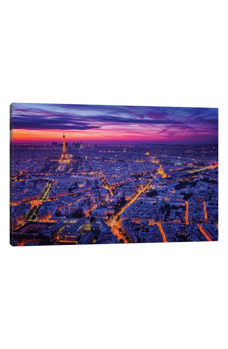 iCanvas Paris I by Juan Pablo de Miguel Canvas Wall Art, Main, color, Purple