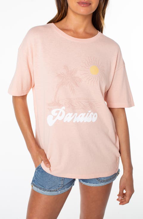 Paraiso Oversize Cotton Graphic T-Shirt