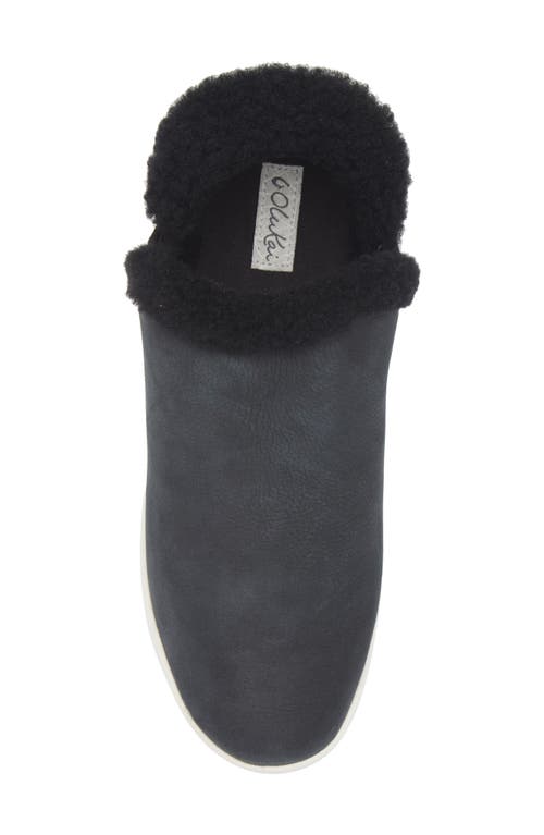 Olukai Kamau Waterproof Genuine Shearling Sneaker In Brown