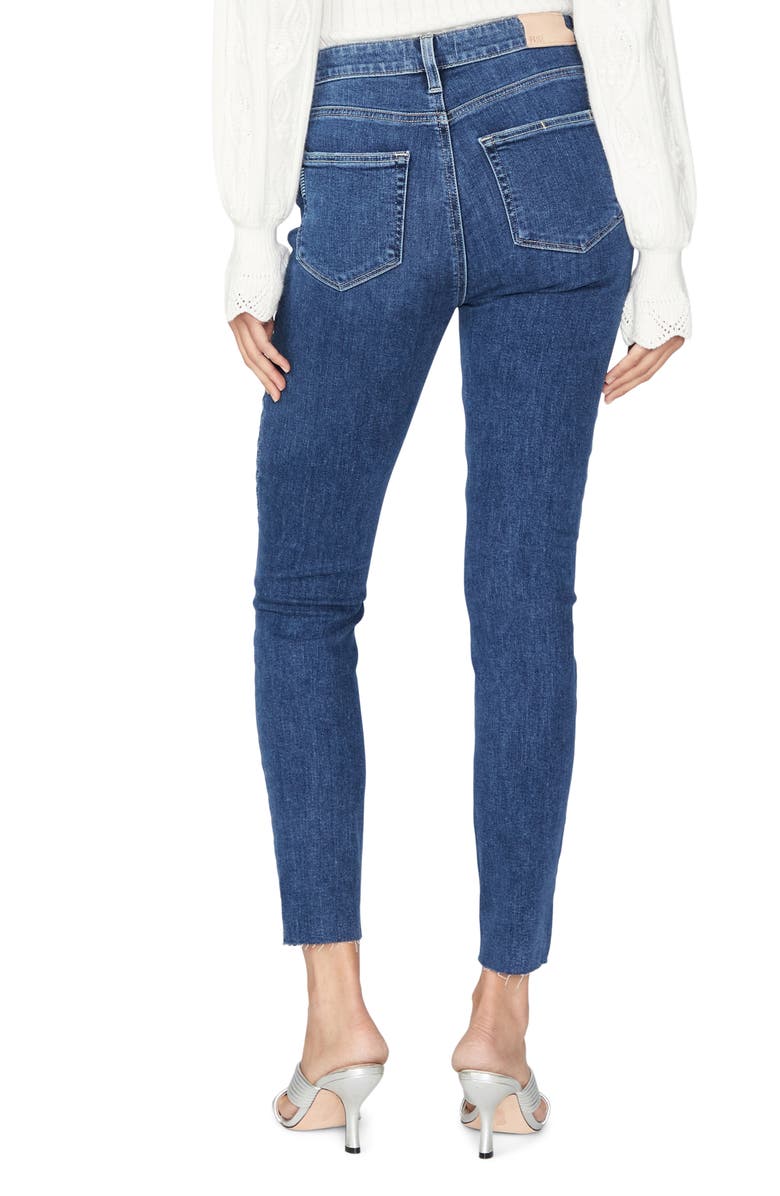 PAIGE Hoxton Raw Hem Ankle Skinny Jeans, Alternate, color, Bia