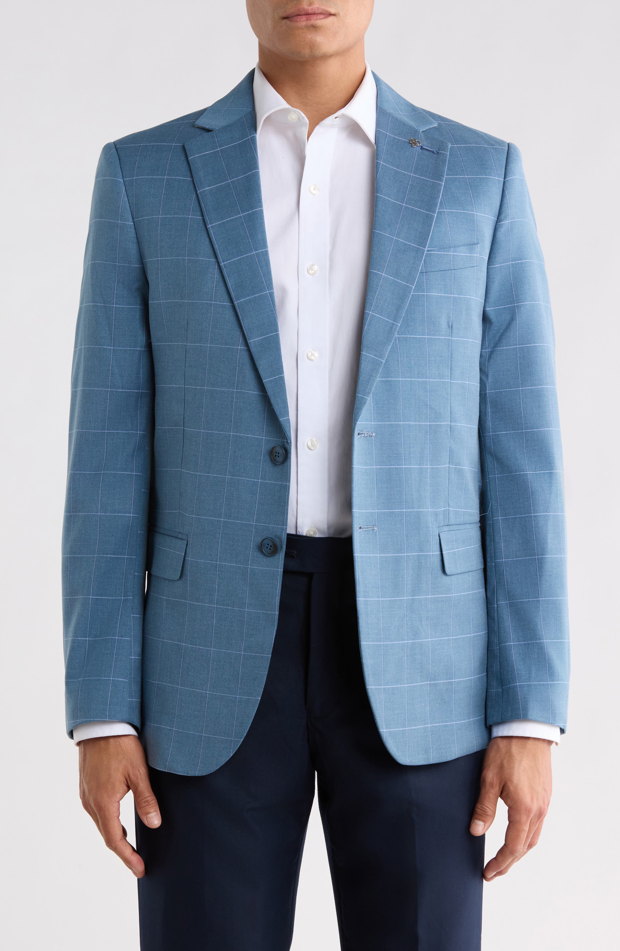 Windowpane Check Sport Coat