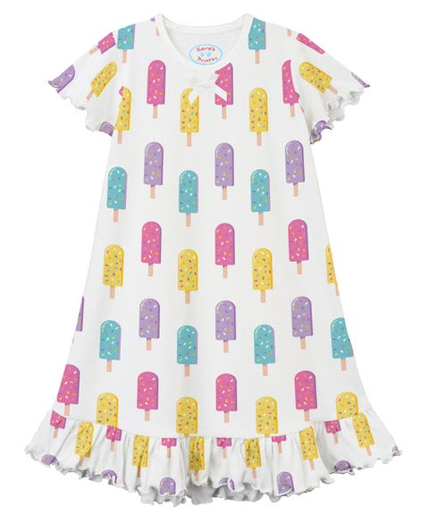 Short Sleeve Ruffle Nightgown (Toddler, Little Kid & Big Kid)