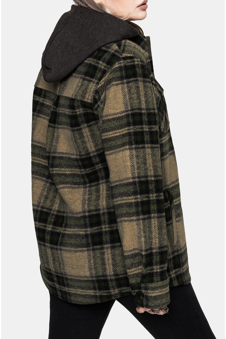 Trellis Lightweight Shacket, Alternate, color, Green