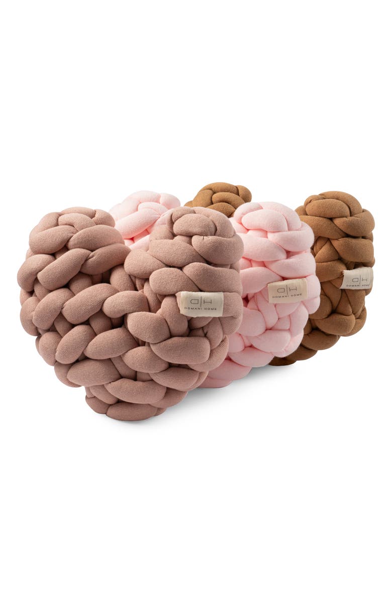 Domani Home Kids' Heart Knot Accent Pillow, Alternate, color, Taupe