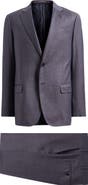 Emporio Armani G-Line Slim Fit Purple Microcheck Wool Suit