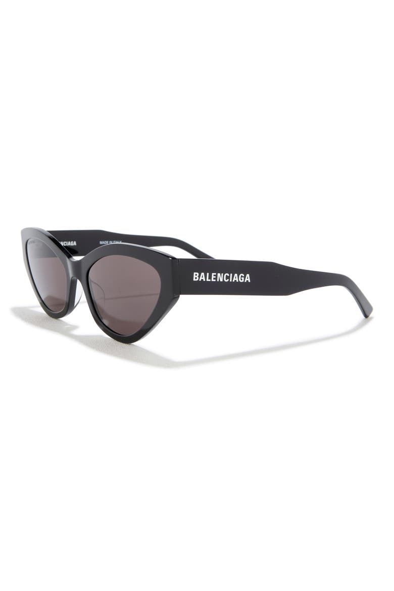 57mm Cat Eye Sunglasses, Alternate, color, BLACK BLACK GREY