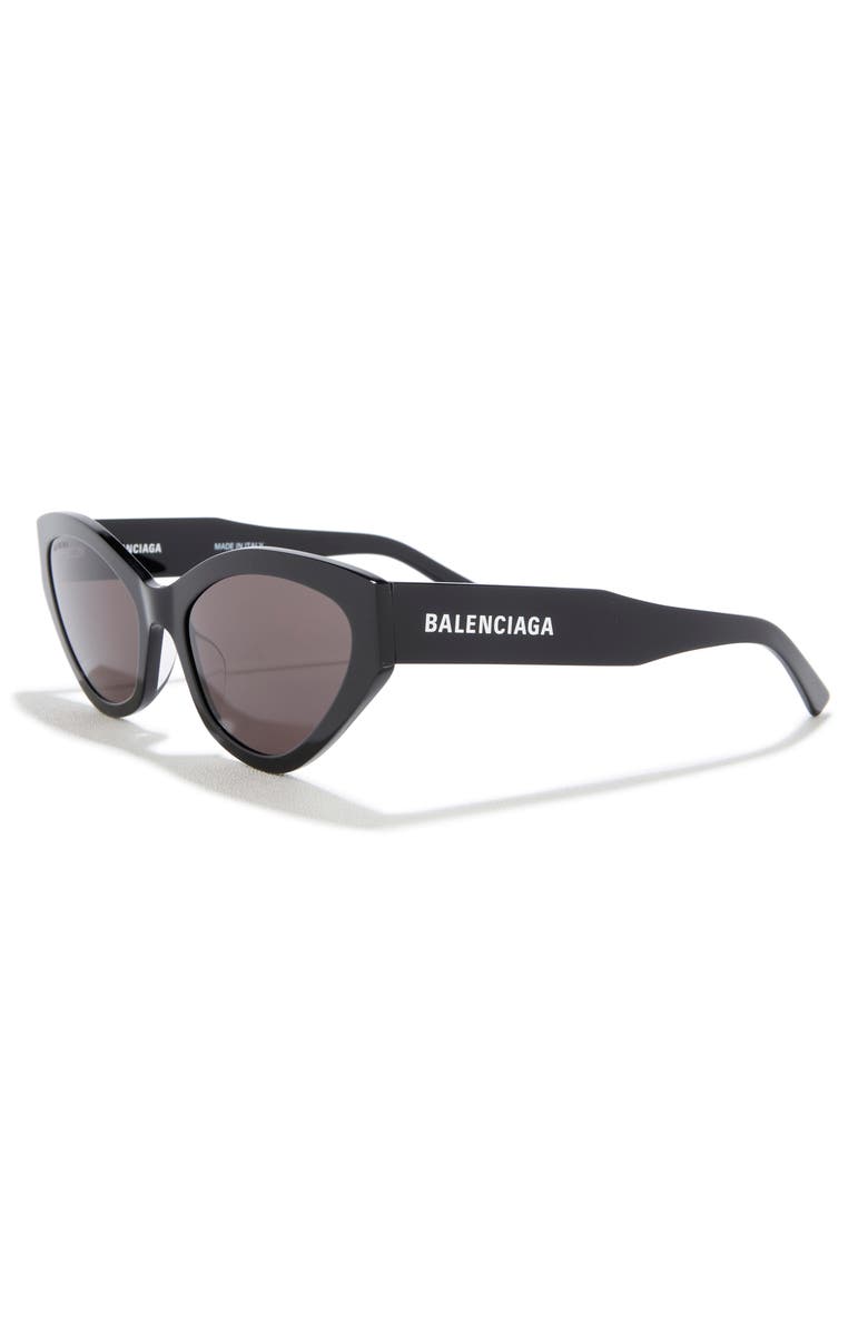 Balenciaga 57mm Cat Eye Sunglasses, Alternate, color, Black Black Grey