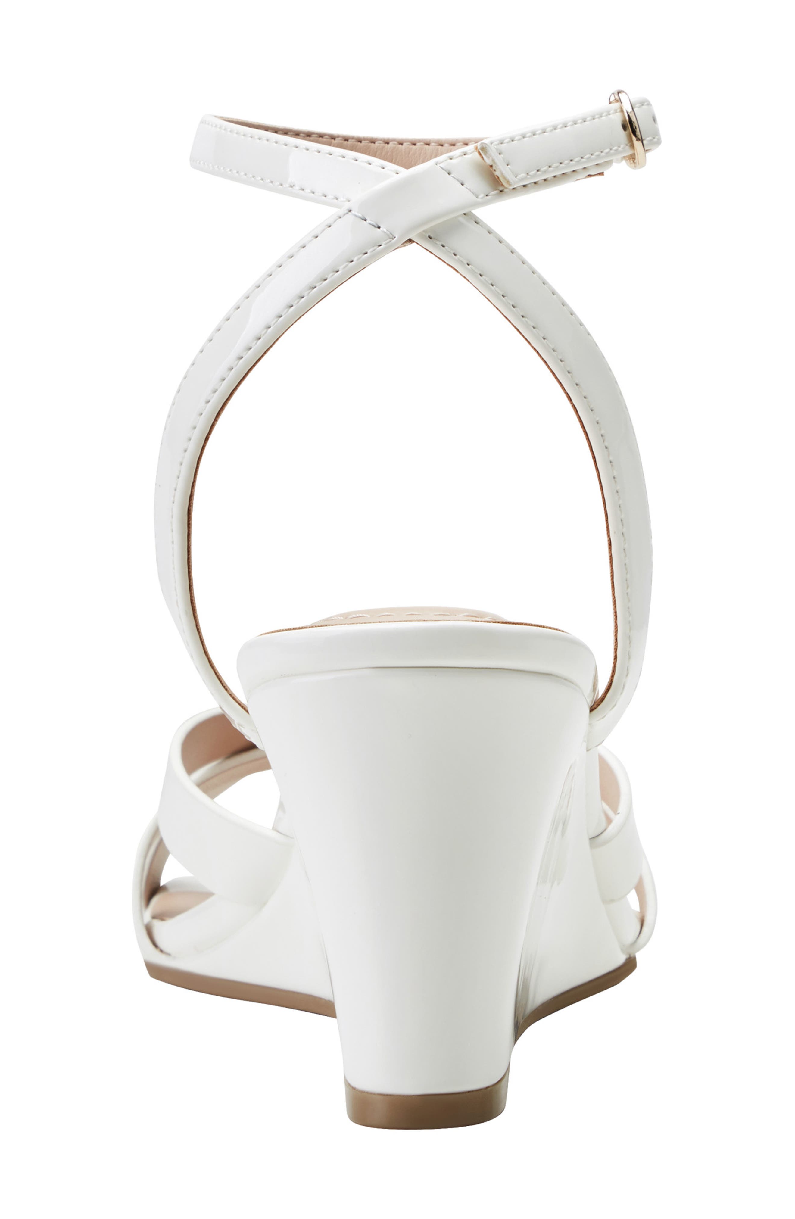 Adler Ankle Strap Wedge Sandal, Alternate, color, WHITE