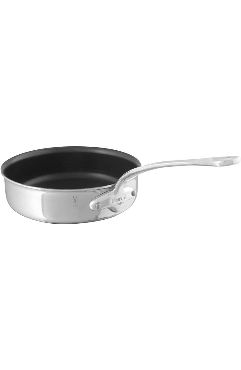 Mauviel M'Cook Stainless Steel Nonstick Saute Pan, 7.9 Inch, Main, color, Silver