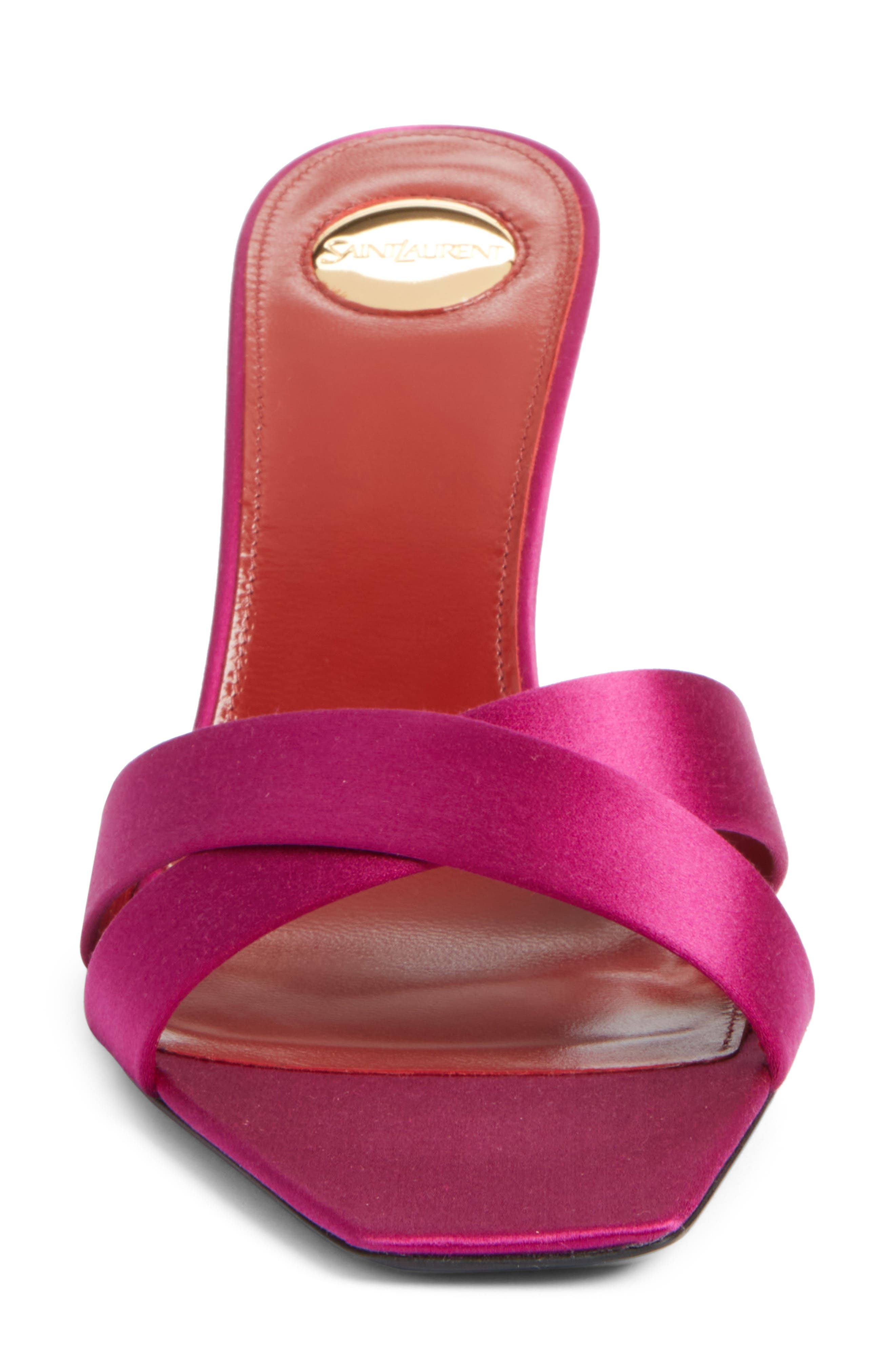 Saint Laurent Opyum Slide Sandal, Alternate, color, Moroccan Fuxia