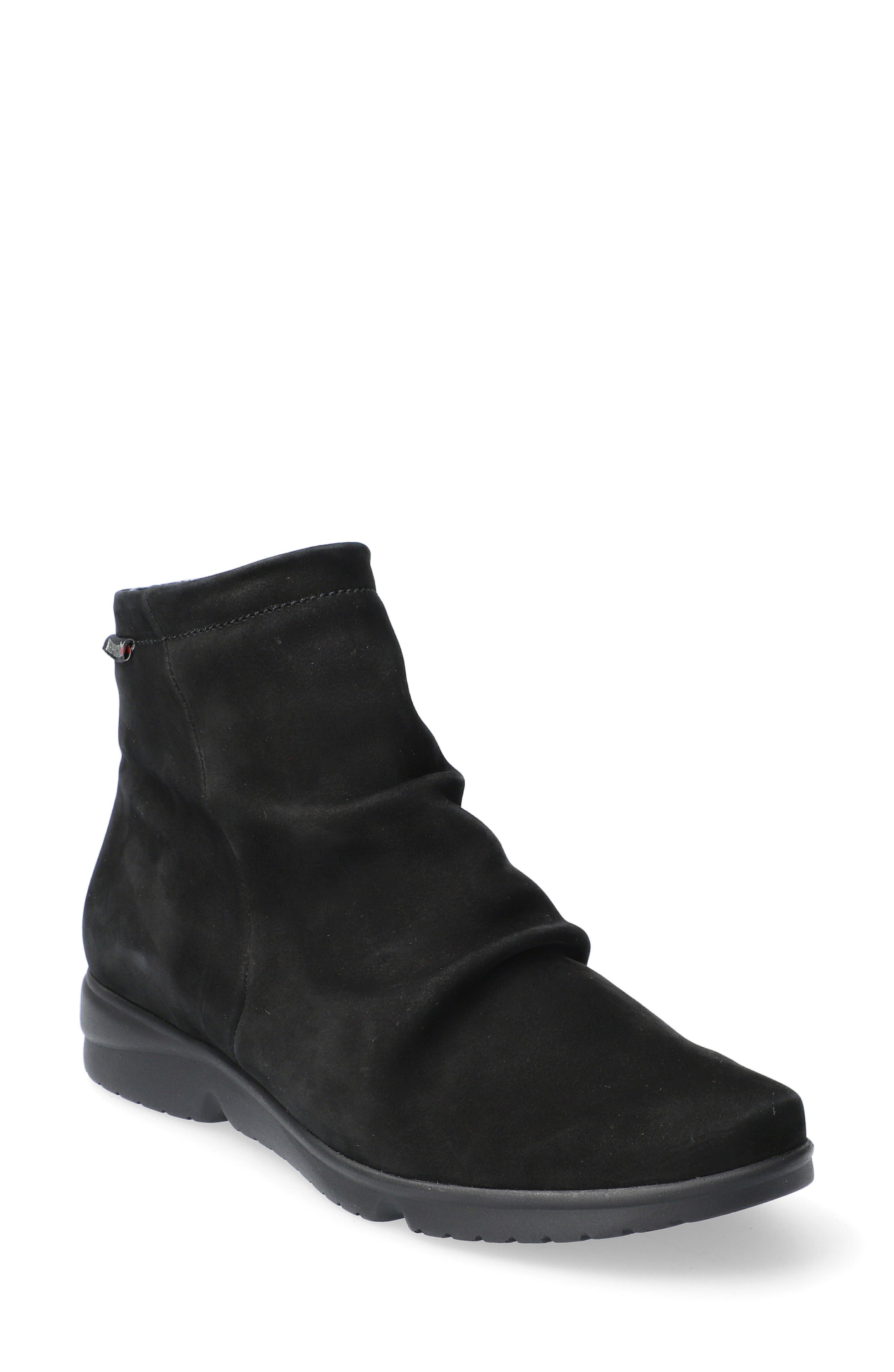 Mephisto Rezia Bootie, Main, color, Black Bucksoft 6900