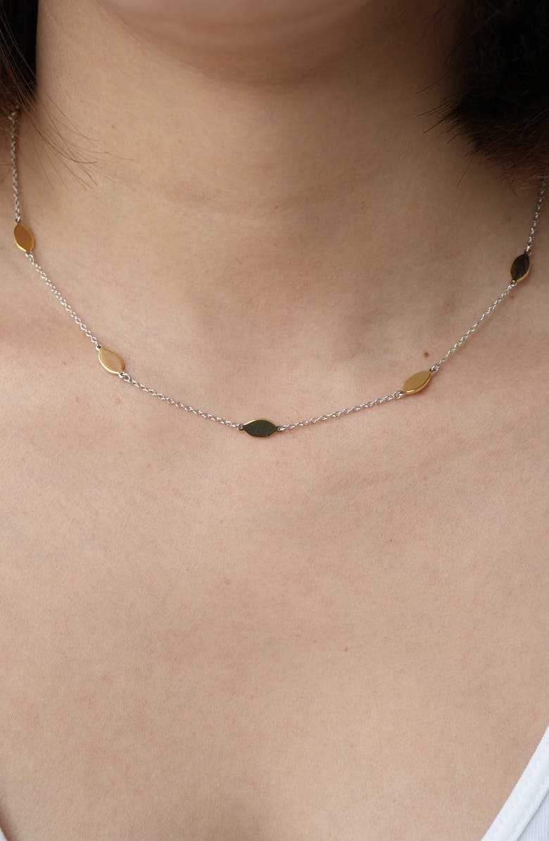 Argento Vivo Sterling Silver Organic-Shape Station Necklace, Alternate, color, 