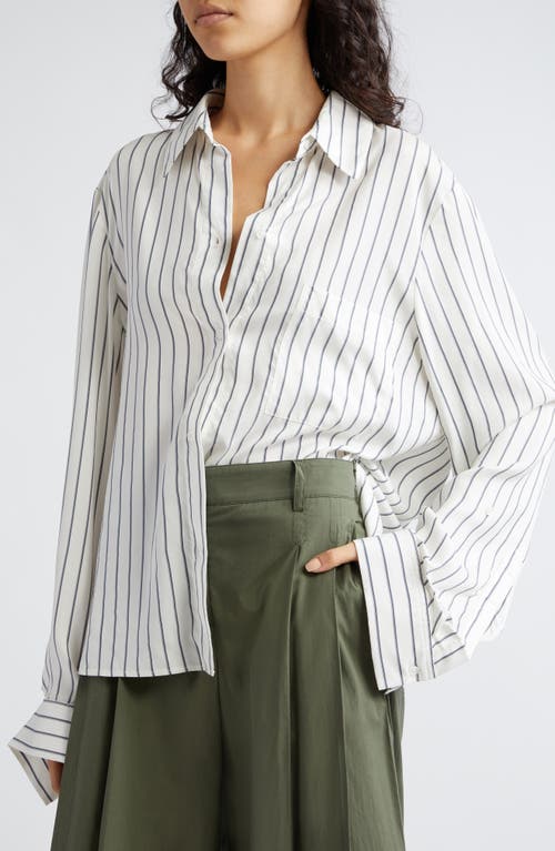 Twp Next Morning Striped Button-front Shirt In Multi