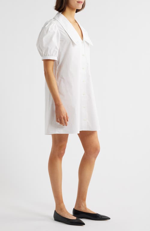 Frame The Sailor Shirtdress In White